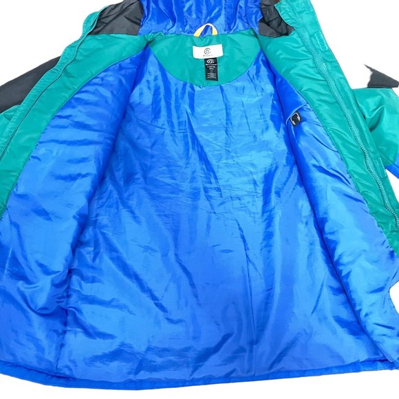Champion Hooded Jacket Youth Large 12/14 Color Block Winter Jacket - Picture 9 of 11